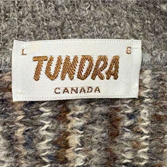 Vintage Tundra Men’s Large Grandpa Knit Pure Wool Cardigan Sweater Canadian Made - Picture 3 of 11